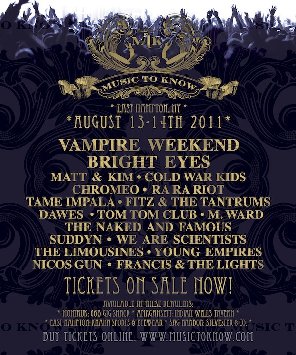 Vampire Weekend, Bright Eyes To Headline Inaugural MTK