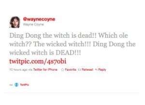 Wayne Coyne OBL Tweet