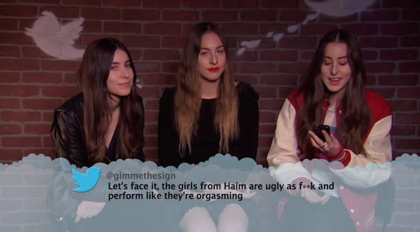 Watch Drake Haim Sia Read Mean Tweets About Themselves On Jimmy Kimmel Watch Drake Haim Sia Read Mean Tweets About Themselves On Jimmy Kimmel