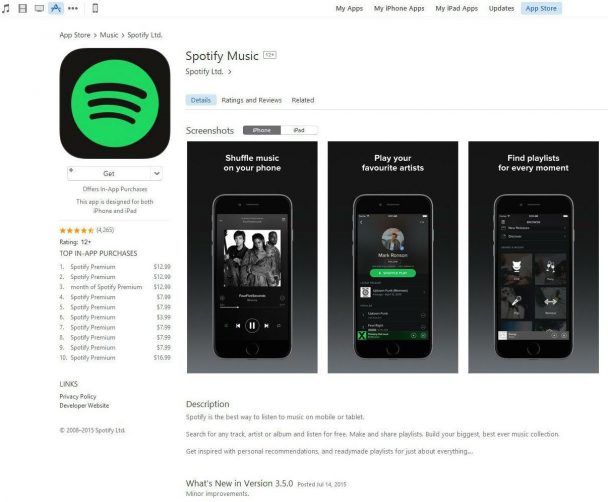 Apple Store Download Spotify