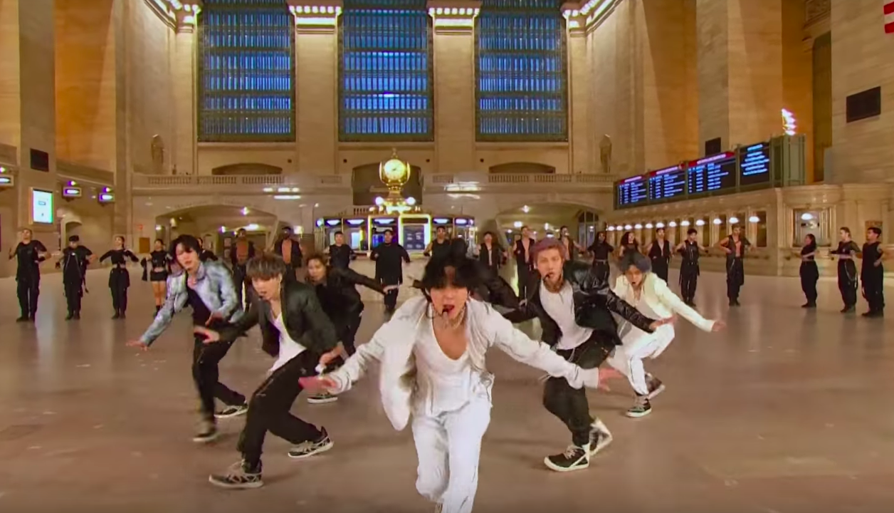 BTS Perform "ON" In The Grand Central Terminal For 'Fallon